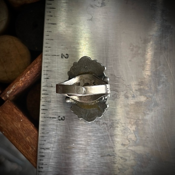 Vintage Turquoise Silver Ring - Picture 7 of 8